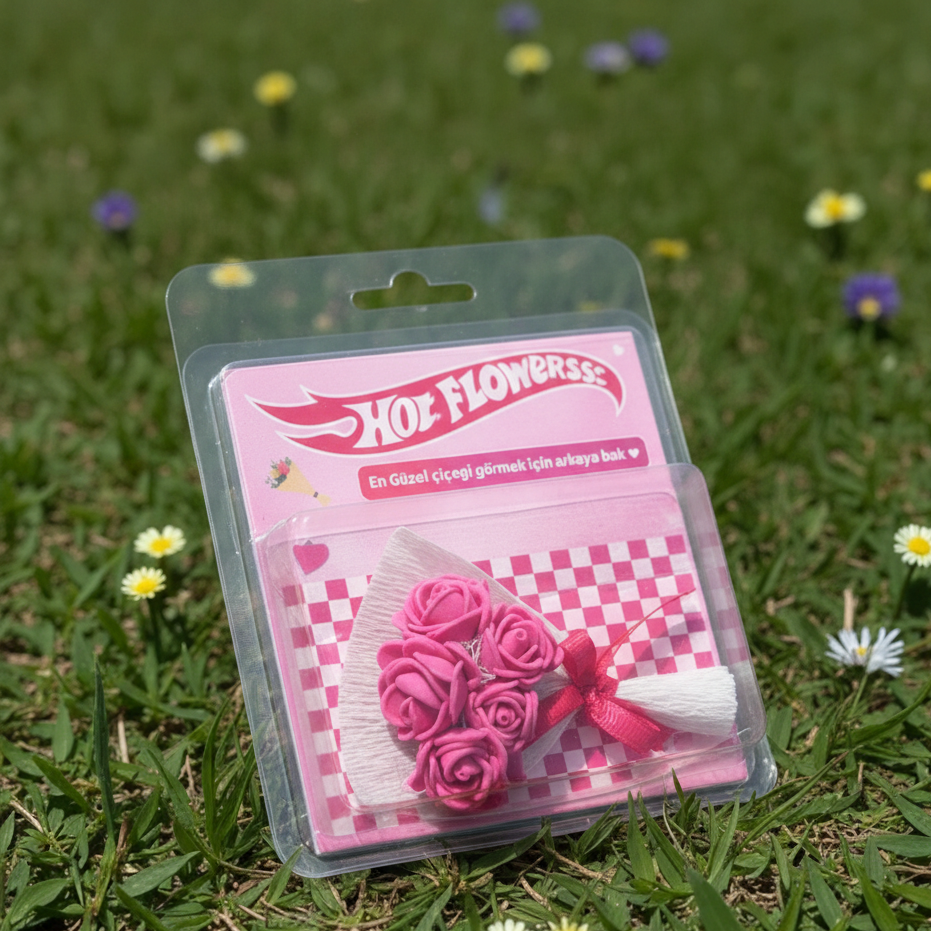 Hot Flowers Pembe Gül Aynalı