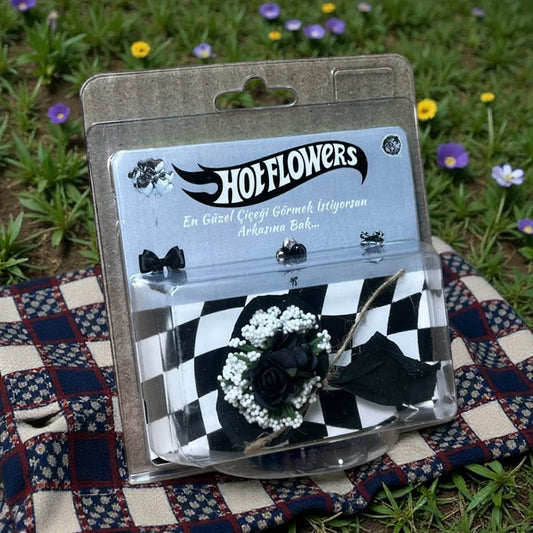 Hot Flowers Siyah Aynalı